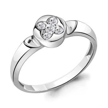 

Ring AQUAMARINE with cubic, silver 925