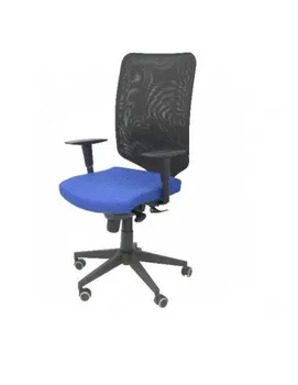 

OFFICE CHAIR MODEL OSSA BLACK FABRIC BALI BLUE COLOR