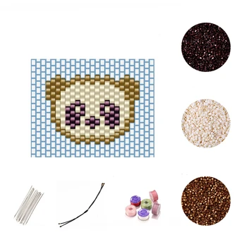 

FAIRYWOO Cute Panda Bracelet Animal Bangles Charms Miyuki Beaded Jewelry DIY Accessories Jewelry Making Kit For Women Wholesale