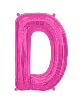 

Balloon Letter D 86cm Hot Pink-Foil Polyamide-NSB00173