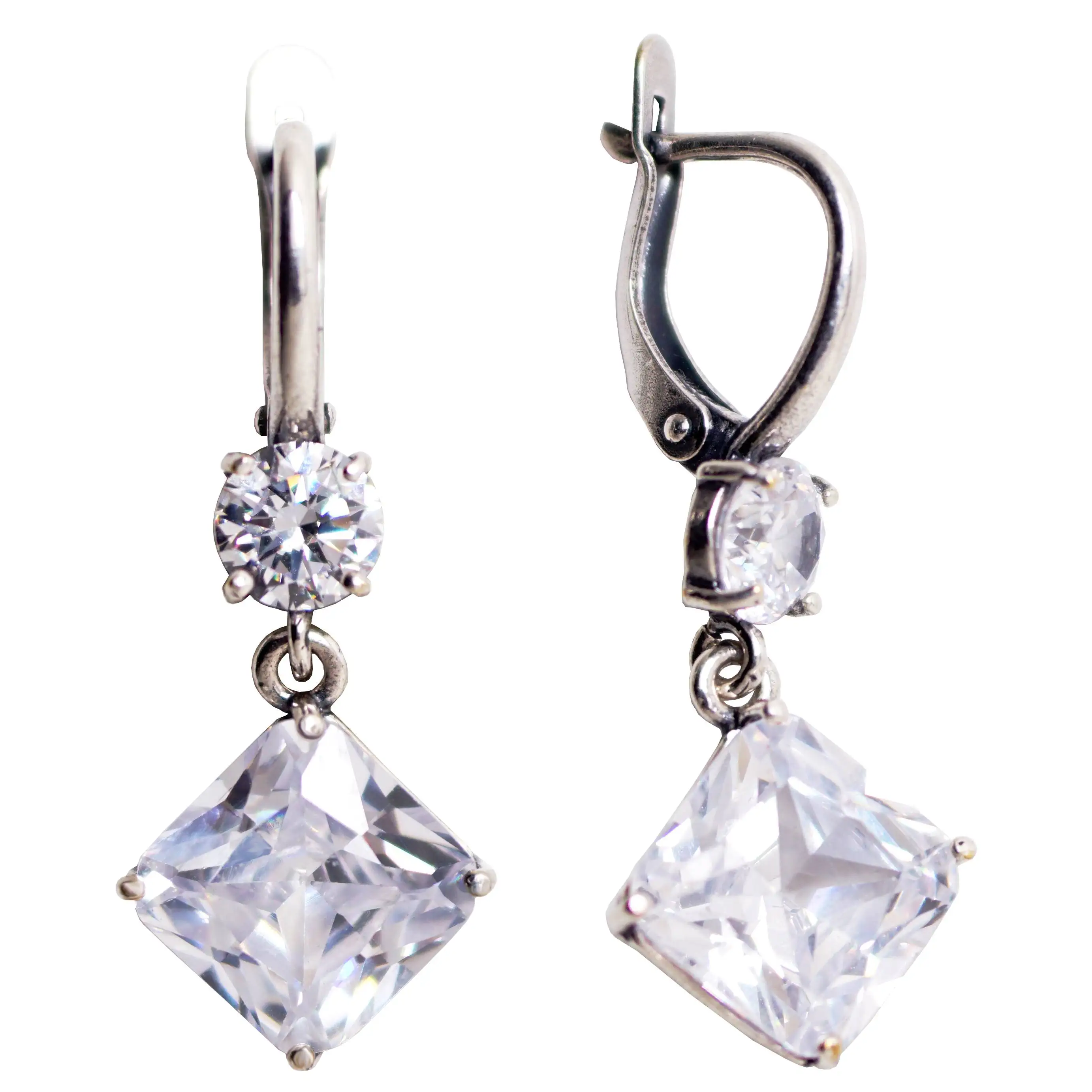 Earrings &quotMimi&quot cubic zirconia white diamonds earrings brand beautiful stylish Russia 3030 | Украшения и аксессуары