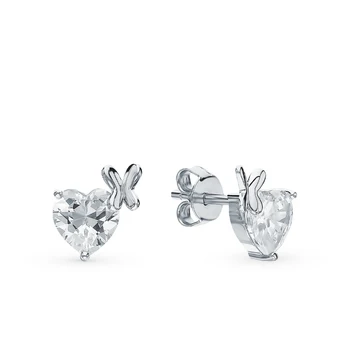

Silver earrings with cubic zirconia sunlight sample 925