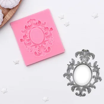 

2818778 mold 6,7*7,5*0,5 cm 'monogram. Framed, pink