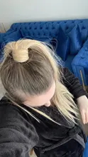 Saisity-Extensión de cabello sintético con Clip para cola de caballo, pelo postizo largo y recto de 22 pulgadas, resistente al calor