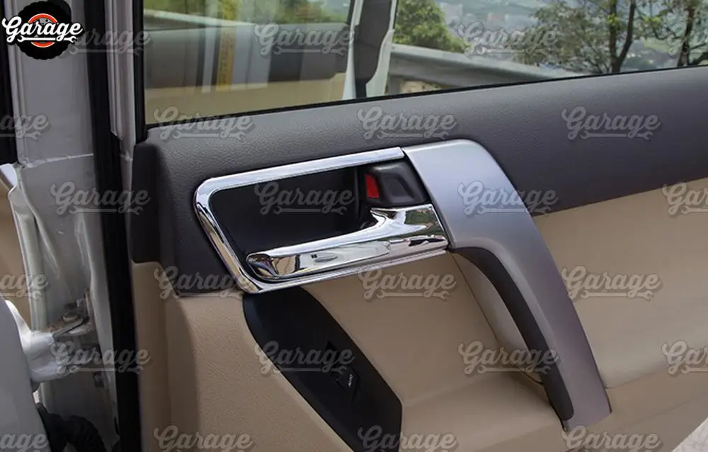 Накладки на внутренние ручки для Toyota Land Cruiser Prado 150 2010- пластиковая формовка из АБС 1 комплект/8 шт украшения автомобиля Стайлинг