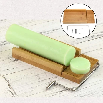 

Wooden Soap Cutter Stainless Steel Cutting Tool Soap Slicer Multifunctional Cutting for Cake Candle Chocolate Food Cutting Tools