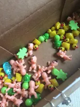 Mini juguetes de plástico para bebés, alta calidad, 1 pulgada, 10/20/60 Uds.