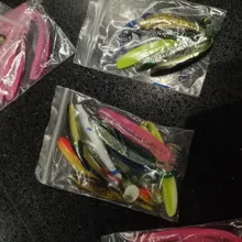 50 unids/lote 7cm 10cm suave señuelo para sábalo japonesa de silicona cebo mar gusano Swimbait Streamer de silicona atraer accesorio spinnerbait