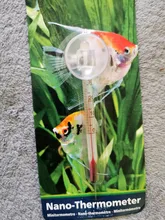 1 Uds medidor de vidrio acuario vidrio temperatura del agua termómetro con bonita ventosa 7cm