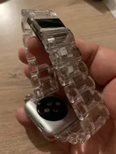 Funda con correa para apple Watch 6, 5, 4, banda de 42mm y 38mm, correa de acero transparente para iwatch 6 series 5 4 3/2, banda de reloj de 44mm y 40mm