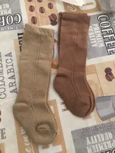 Calcetines calados para bebés, para niñas y niños, de otoño y primavera, hasta la rodilla, accesorios para bebés de 0 a 7 años, nuevos