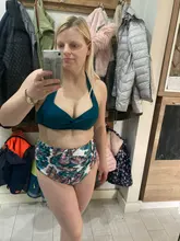 Bikini Bodysuit Biquini Swimwear Women Sexy HALTER High-Waist Plus-Size Summer XXL