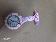 Reloj de bolsillo para enfermeras, con estampado de moda, broche de silicona, Túnica, reloj de bolsillo con cadena, esfera inoxidable de cuarzo, doctor Med