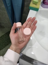 Mini botes de plástico para cosméticos, mini botellas de plástico para uso de crema cosmética para rostro, juego de 7 unidades, envases vacíos de plástico transparentes, kit de viaje