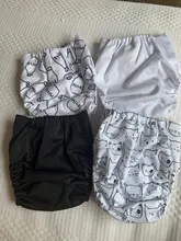 Reusable Baby Nappy Diaper-Cover Pocket-Diaper OS New-Print Hot-Sale 4pcs/Set