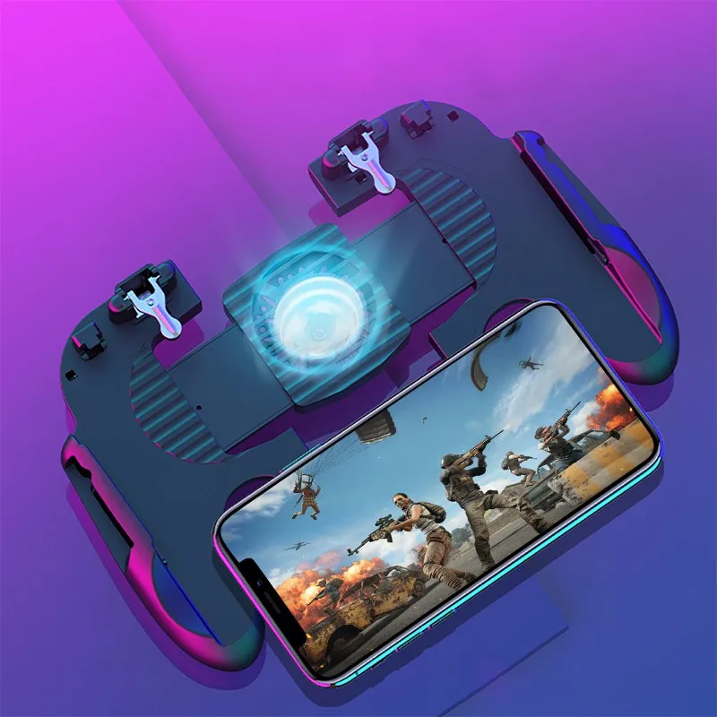 

H6 PUBG Gamepad For IOS Android Smart Phone Controller Trigger Fire Buttton Handle Cooling Fan Game pad Joystick Joypad