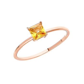 

Gold ring with citrine sunlight sample 585