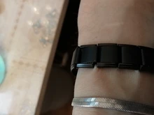 New Stainless Steel Black Germanium Magnetic Chain Link Bracelet for Women Men Health