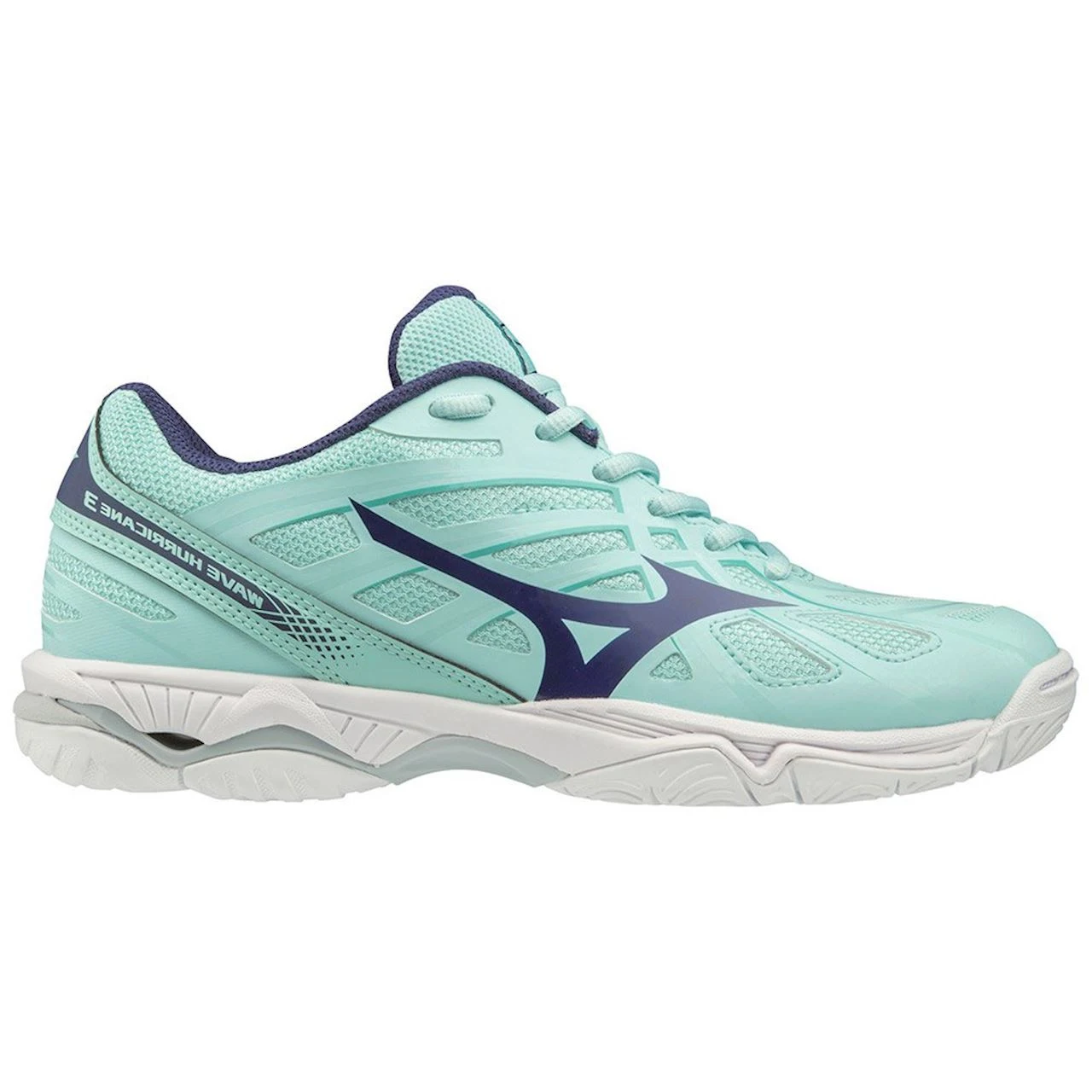 Кроссовки волейбольные женские MIZUNO WAVE HURRICANE 3 (W) бирюзовый | Спорт и развлечения