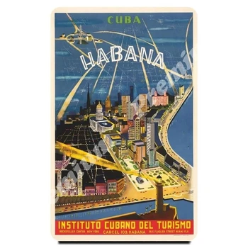 

Cuba souvenir magnet vintage tourist poster