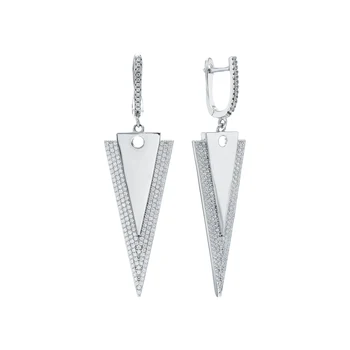 

Silver earrings with cubic zirconium sunlight sample 925