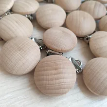 Baby Pacifier-Clip Nursing-Accessories Wooden Dummy Beech Clip-Chains Chewable Diy 20pcs