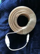 Tira de luces LED impermeable para exteriores, tira de luces LED SMD 2835, 1M, 2M, 5M, 10M, 20M, 25M, 220V, Flexible, color blanco cálido