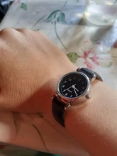 Relojes clásicos de cuarzo para mujer, pulsera analógica redonda con correa de cuero, informal