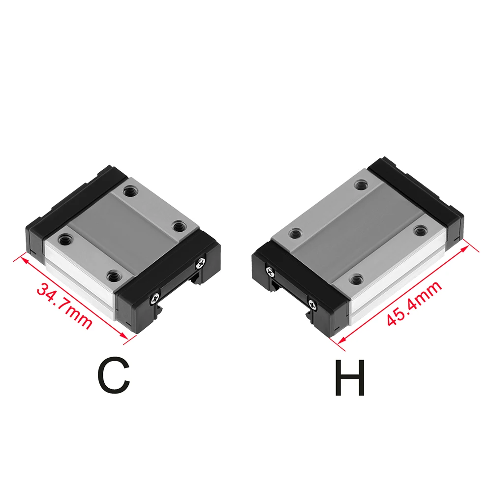 CNC Запчасти 12 мм линейной направляющей MGN12H 100 150 200 250 300 350 400 450 500 600 линейный рельс +