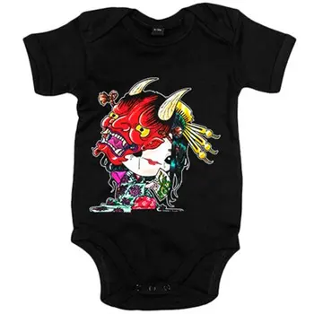 

Baby bodysuit Chibi Kawaii Hannya spoof of the Yokai Japanese Nikochan