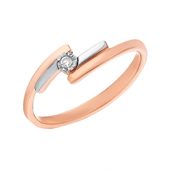 

Gold ring with diamonds sunlight sample 585