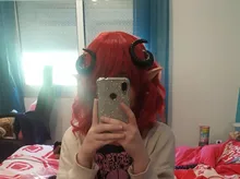 MSIWIGS-Peluca de cabello sintético flequillo lateral para mujer