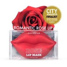 Kocostar Гидрогелевые патчи для губ( 20 патчей/применений)( Роза) 50г/ Rose Lip Mask