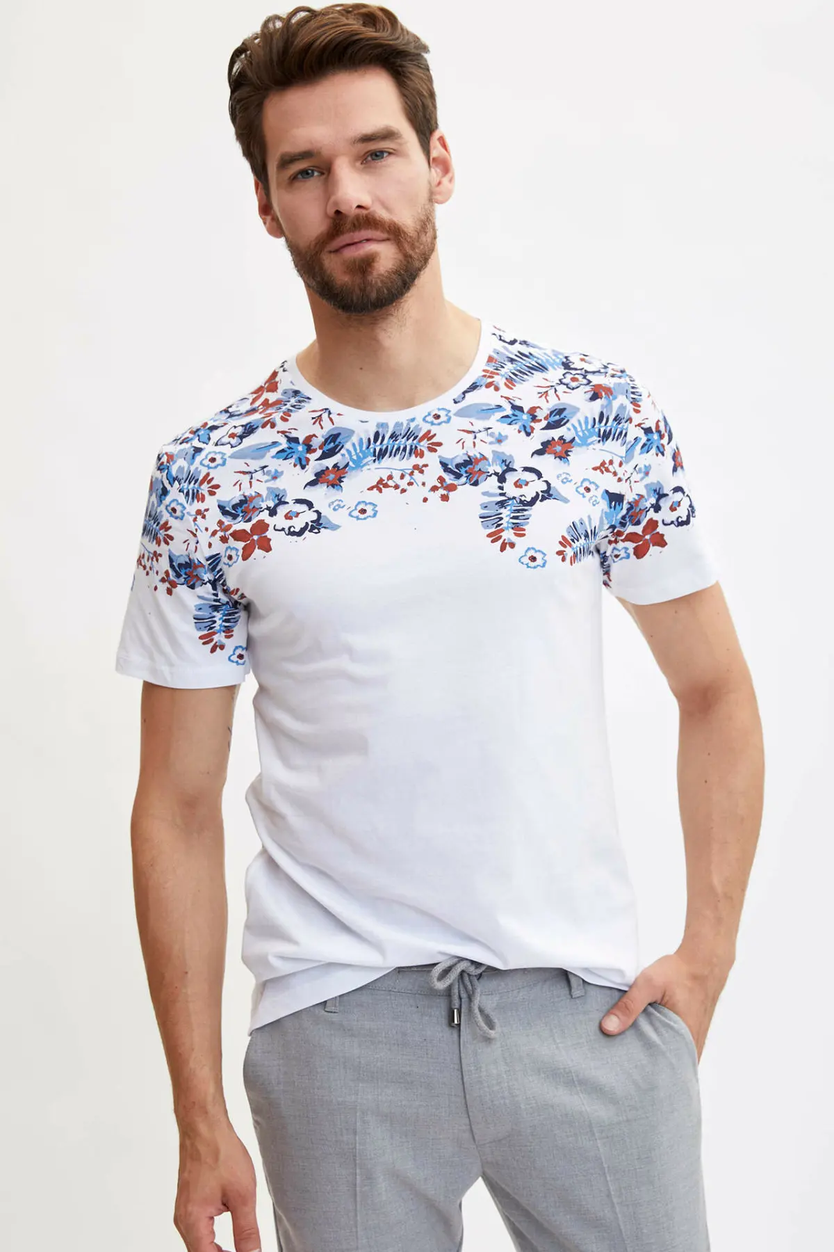 DeFacto Man T-Shirt-L6768AZ19AU | Мужская одежда