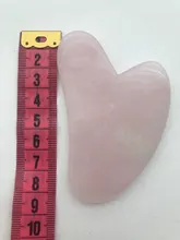 Gua sha-Tabla de piedra de Jade Natural, masajeador de cuarzo rosa, placa Guasha, rascador facial, herramientas para cara, cuello y espalda