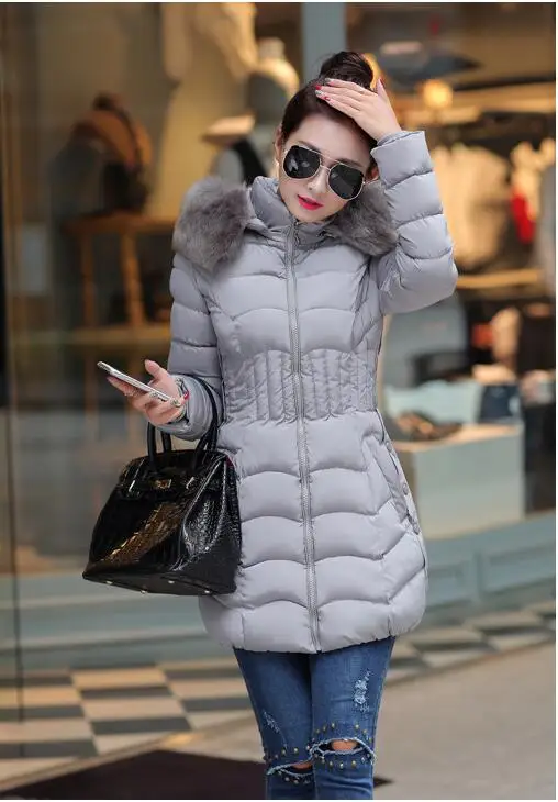 2019 nouvelle veste d'hiver femmes col en fourrure Vetement dɾxt erieur Parka Женская парка | одежда