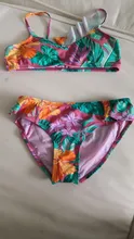 Bañador Tropical de flores para niña, traje de baño de dos piezas con volantes para niña de 7 a 14 años, conjunto de Bikini para niña, ropa de playa