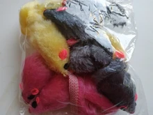 10pcs/lot Mini Colorful Cat Toys Plush False Mouse Toys for Cats Kitten Animal Funny