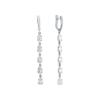 

Silver earrings with cubic zirconium sunlight sample 925