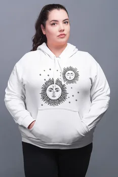 

Angemiel Wear Stars And Suns White Women 'S Hooded Sweatshirt
