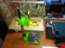 ALLSOME-soporte de taladro de banco MINIQ BG6117, soporte portabrocas eléctrico, abrazadera giratoria de banco de trabajo de marco fijo de 90 grados
