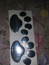 Etiqueta engomada del coche fresco diseño pata 3D perro Animal oso gato huellas de patas huella 3M pegatina pegatinas para coche de plata rojo oro rojo con oro rojo