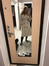 Marca del Reino Unido 2021 nueva moda Otoño/otoño Casual doble botonadura Simple clásico Trench largo con cinturón mujer Chic chaqueta