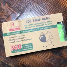 Dog Poop Bags Garbage Bag Degradable Environmentally Portable Pick-up Dispenser Rounded