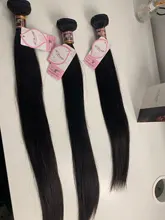 Bundle Frontal Lace Human-Hair Transparent Straight Brazilian Ali with 13x4