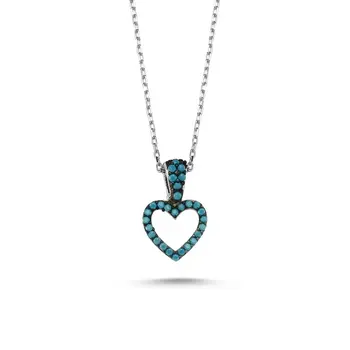 

Angemiel 925 Sterling Silver Zircon Heart Necklace-Rose Gold Plated