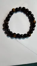 Pulsera de piedra Natural con Triple protección, brazalete de hematita y obsidiana negra, Ojo de Tigre