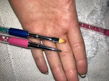 PinPai-pincel para manicura con diamantes de imitación, mango de Metal con diamante, pintura de uñas acrílicas, Gel UV