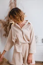 Msfancy-Conjunto de dos piezas de verano para Mujer, conjunto de pantalones cortos de 2021 algodón, camisa holgada Vintage Bohemia, pantalones cortos de cintura alta