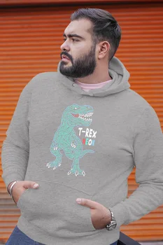 

Angemiel Wear Neon Trex Gray Men 'S Hooded Sweatshirt